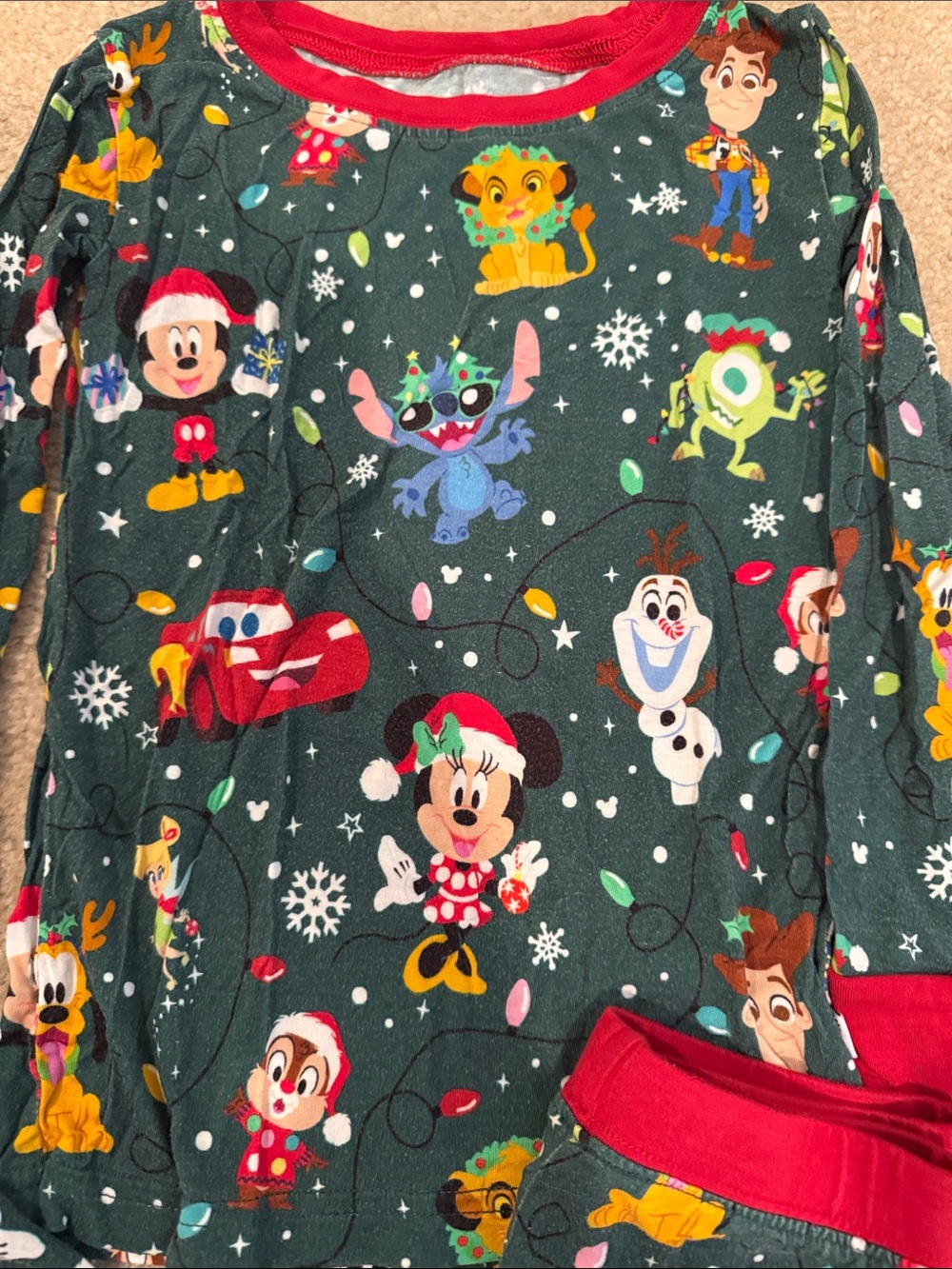 Little sleepies Disney Pixar Christmas pajamas - Picture 2 of 3